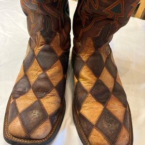 Men’s HP/Anderson Bean Crazy Train  Patchwork 8.5 D Square Toe Cowboy Boots